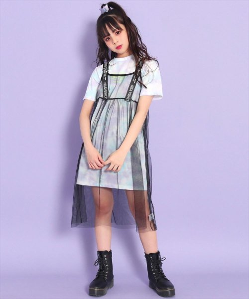 セール タイダイ柄チュールワンピースセットアップ アナップガール Anap Girl Magaseek