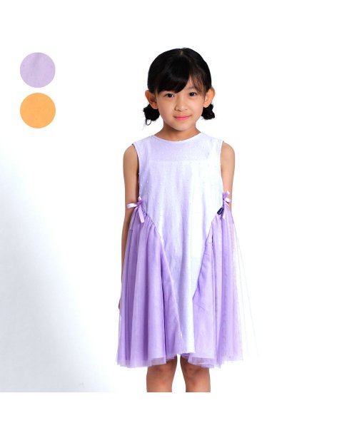 セール ムージョンジョン Moujonjon 子供服 Moujonjon ムージョンジョン チュール切替ノースリーブワンピース 90cm 140cm M Magaseek