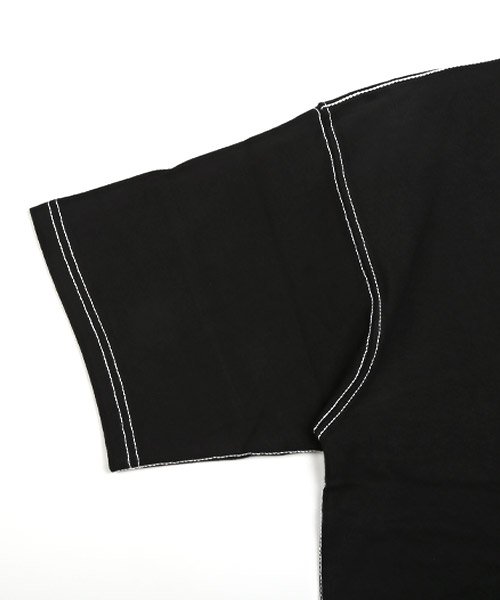 LUXSTYLE(ラグスタイル)/ヘビーウェイトステッチデザインTシャツ/Tシャツ メンズ 半袖 ビッグシルエット ステッチ 胸ポケット/img19