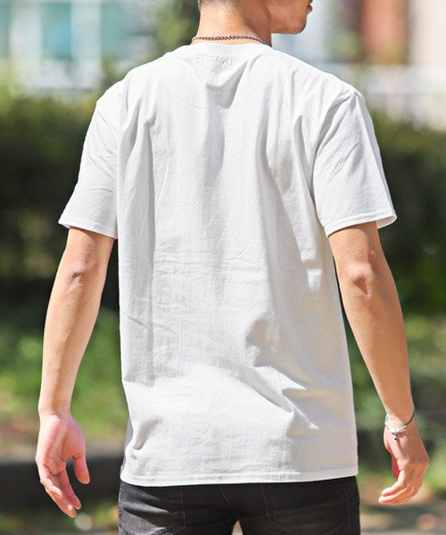 LUXSTYLE(ラグスタイル)/アプリント半袖Tシャツ/Tシャツ メンズ 半袖 ベアー プリント/img01