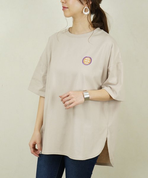 Fizz(フィズ)/【2021新作】サークルロゴプリント裾ラウンド半袖Tシャツ myke SS/img02