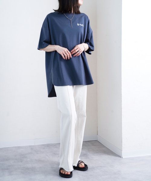 Fizz(フィズ)/【2021新作】バックロゴプリント裾ラウンド半袖Tシャツ myke SS/img02