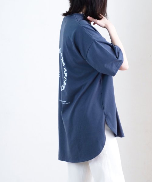 Fizz(フィズ)/【2021新作】バックロゴプリント裾ラウンド半袖Tシャツ myke SS/img03