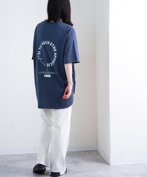 Fizz(フィズ)/【2021新作】バックロゴプリント裾ラウンド半袖Tシャツ myke SS/img04