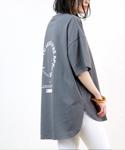 Fizz(フィズ)/【2021新作】バックロゴプリント裾ラウンド半袖Tシャツ myke SS/img12