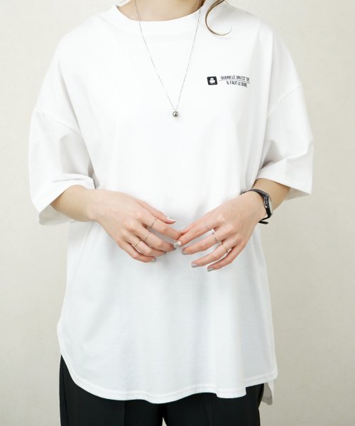 Fizz(フィズ)/【2021新作】バックロゴプリント裾ラウンド半袖Tシャツ myke SS/img22