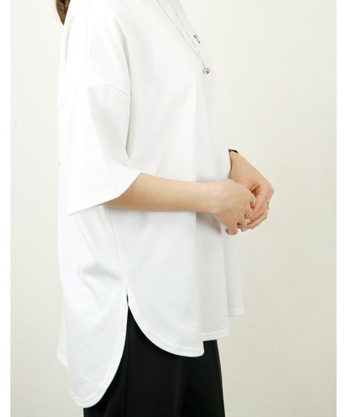 Fizz(フィズ)/【2021新作】バックロゴプリント裾ラウンド半袖Tシャツ myke SS/img24