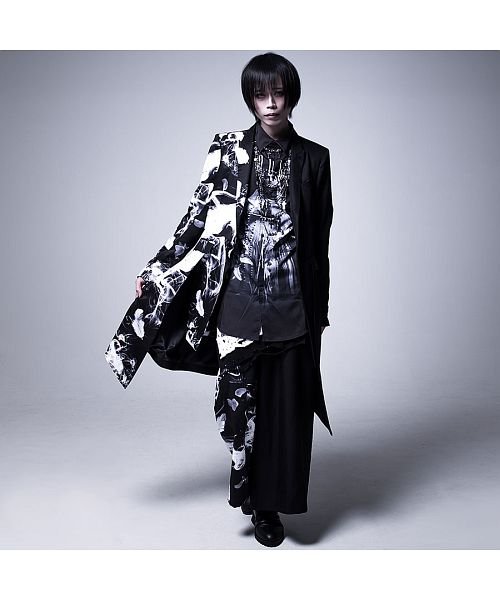Civarize スモークフェザープリントワイドパンツ V系 ヴィジュアル系 ビジュアル系 モード系 メンズ ファッション スカート ハカマパンツ タイパンツ シヴァーライズ Civarize Magaseek