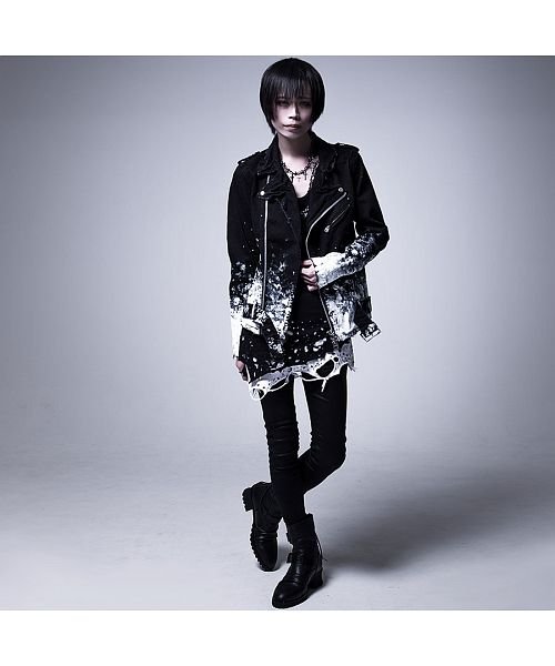 CIVARIZE 加工デニムライダースジャケット ライダース ジャケット