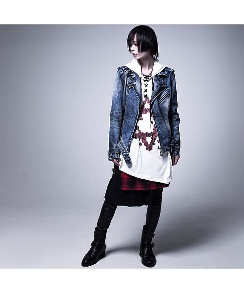 Civarize 加工デニムライダースジャケット ライダース ジャケット デニム ダブル ヴィジュアル系 V系 メンズ レディース ファッション シヴァーライズ Civarize Magaseek
