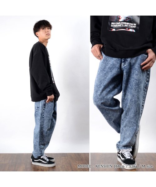 1111clothing(ワンフォークロージング)/◆ワイドテーパードパンツ◆ デニム パンツ メンズ レディース ワイドパンツ テーパードパンツ ワイドデニムパンツ おしゃれ デニムワイドパンツ 太め テーパー/img10