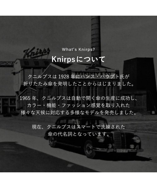 Knirps(クニルプス)/クニルプス Knirps 折りたたみ傘 折り畳み傘 軽量 コンパクト メンズ レディース 雨傘 53cm 6本骨 ワンタッチ 自動開閉 かさ ストライプ TS./img01