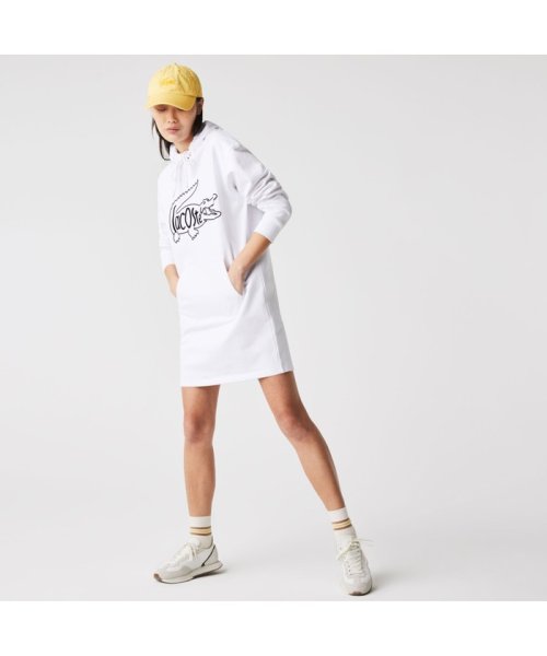 LACOSTE(ラコステ)/クロコロゴプリントスウェットフーディワンピース/img03