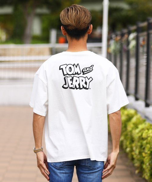 トムとジェリーbigtシャツ Tシャツ メンズ おしゃれ ティーシャツ 半袖 カットソー トップス クルーネック ビッグシルエット ジギーズショップ Jiggys Shop Magaseek