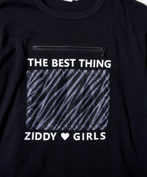 ZIDDY(ジディー)/【ニコ☆プチ掲載】ゼブラパッチ バッグロゴ ルーズ Tシャツ(130~160cm/img10