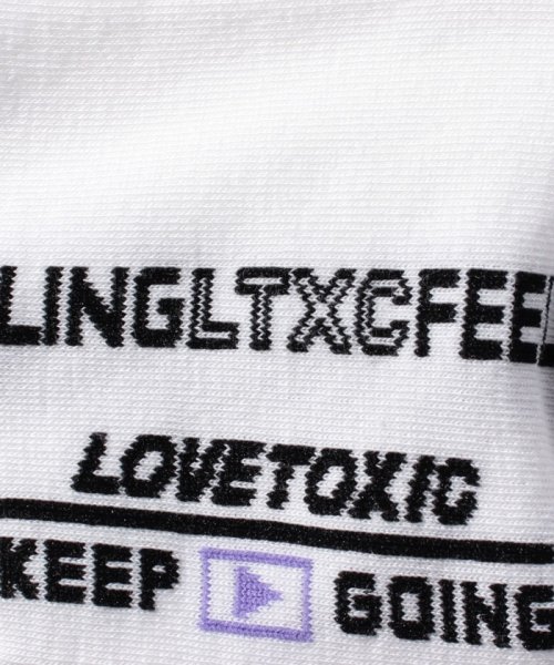 Lovetoxic(ラブトキシック)/ロゴラインスニーカーインソックス/img01