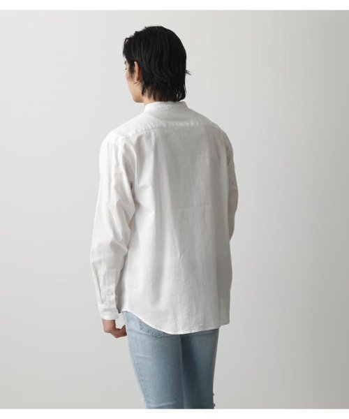 AZUL by moussy(アズールバイマウジー)/LINEN MIX NO COLLAR SHIRT/img01