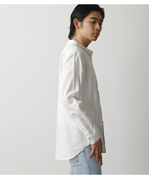 AZUL by moussy(アズールバイマウジー)/LINEN MIX NO COLLAR SHIRT/img02