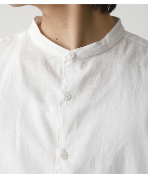 AZUL by moussy(アズールバイマウジー)/LINEN MIX NO COLLAR SHIRT/img07