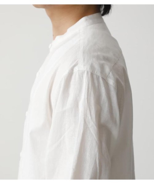 AZUL by moussy(アズールバイマウジー)/LINEN MIX NO COLLAR SHIRT/img08