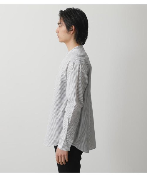 AZUL by moussy(アズールバイマウジー)/LINEN MIX NO COLLAR SHIRT/img14