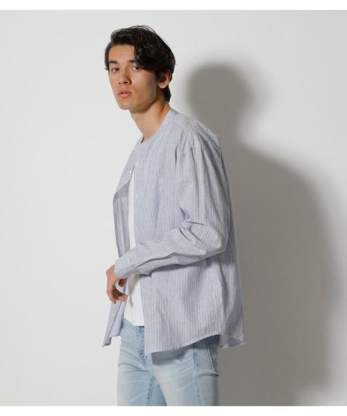 AZUL by moussy(アズールバイマウジー)/LINEN MIX NO COLLAR SHIRT/img19
