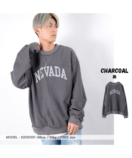 1111clothing(ワンフォークロージング)/◆リバーシブル ビッグ トレーナー◆ トレーナー メンズ トレーナー レディース スウェット トップス 長袖 人気 大きいサイズ 春 春服 春物 韓国 ファッシ/img08