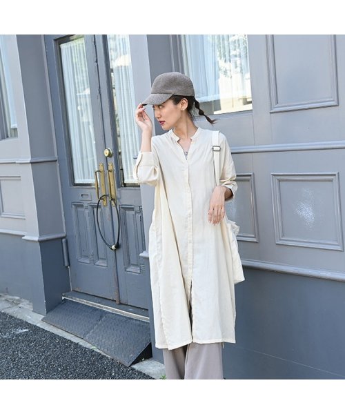 Navy ネイビー エアフリー7分袖ワンピース 132 4417 マックハウス レディース Mac House Women Magaseek