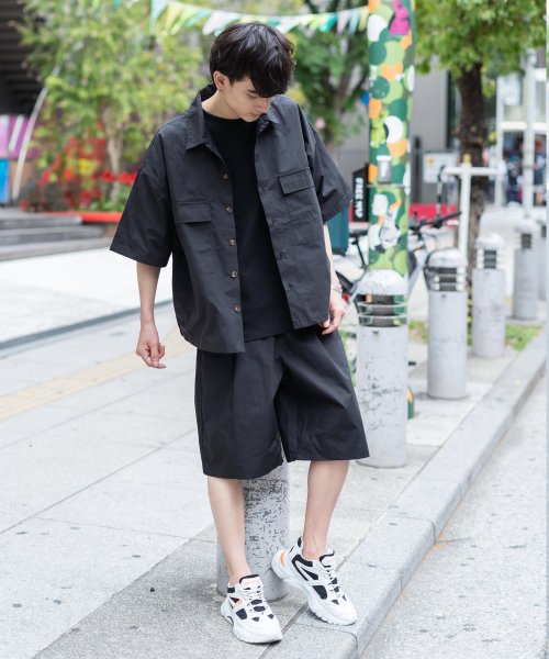 セットアップ Cpo シャツジャケット 半袖 ハーフパンツ メンズ レディース ビッグシルエット ショート 半 短 タイプライター カジュアル ストリート タッ セットアップ Cpo シャツジャケット 半袖 ハーフパンツ メンズ レディース ビッグシルエット ショート 半 短 タイプライター カジュアル ストリート タッ
