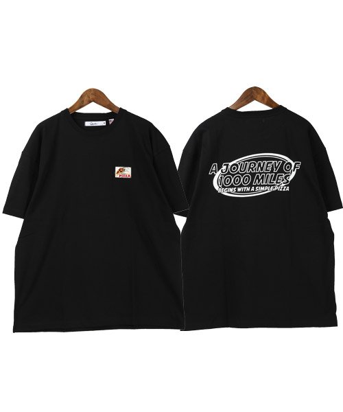 LUXSTYLE(ラグスタイル)/米綿天竺ワッペンバックロゴプリントTシャツ/Tシャツ メンズ 半袖 ビッグシルエット ワッペン ロゴ プリント/img10