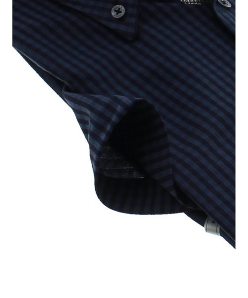 TAKA-Q(タカキュー)/ノーアイロンストレッチ スリムフィット ボタンダウン半袖ニットシャツ/img02
