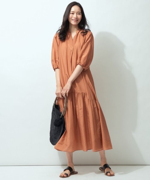 セール 40 Off Sサイズ有 コットンシルク ロング フレア ワンピース 自由区 Jiyu Ku Magaseek