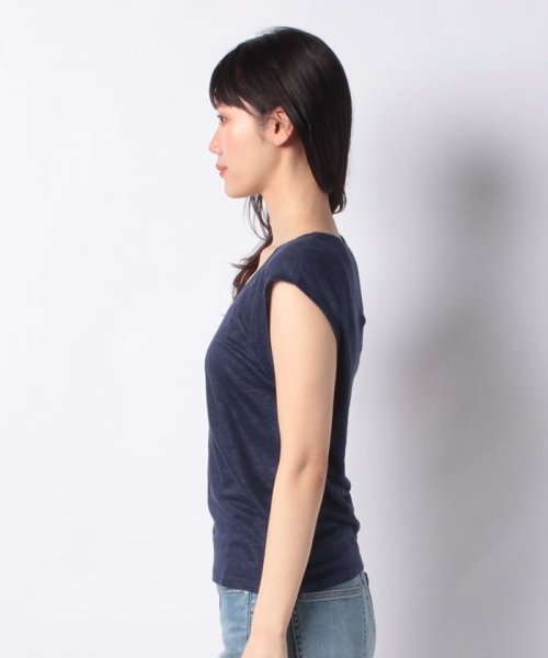 BENETTON (women)(ベネトン（レディース）)/ラウンドネックフレンチスリーブリネンTシャツ・カットソー/img21