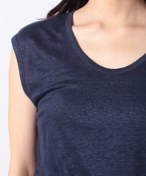 BENETTON (women)(ベネトン（レディース）)/ラウンドネックフレンチスリーブリネンTシャツ・カットソー/img23