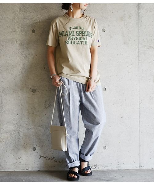 and it_(アンドイット)/Tシャツ レディース 半袖 チャンピオン Champion ショートスリーブプリントTシャツ【S】トップス 春夏 ホワイトマルーン オックスフォードグレー ブラ/img03