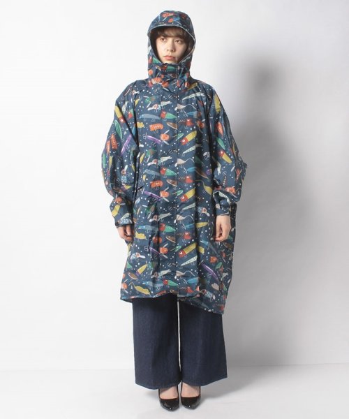 go slow caravan COLLABORATION(ゴースローキャラバンコラボレーション)/KiU × gsc 総柄 STANDARD RAIN PONCHO/img25