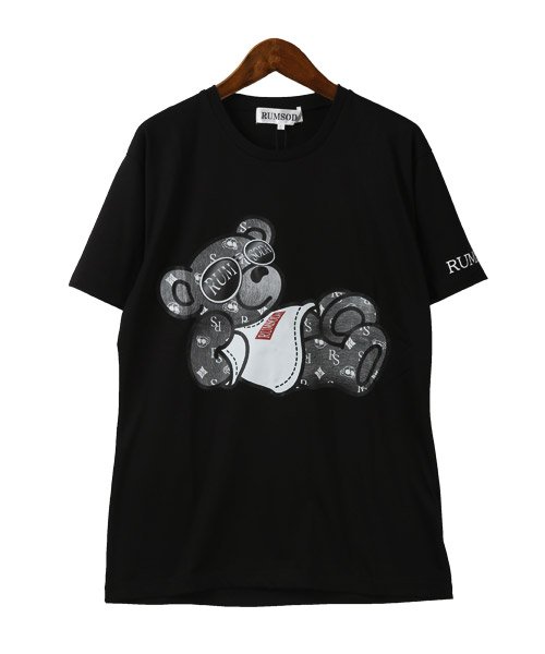 LUXSTYLE(ラグスタイル)/ベアプリントクルーネックTシャツ/Tシャツ メンズ 半袖 ベア プリント ロゴ クルーネック/img07
