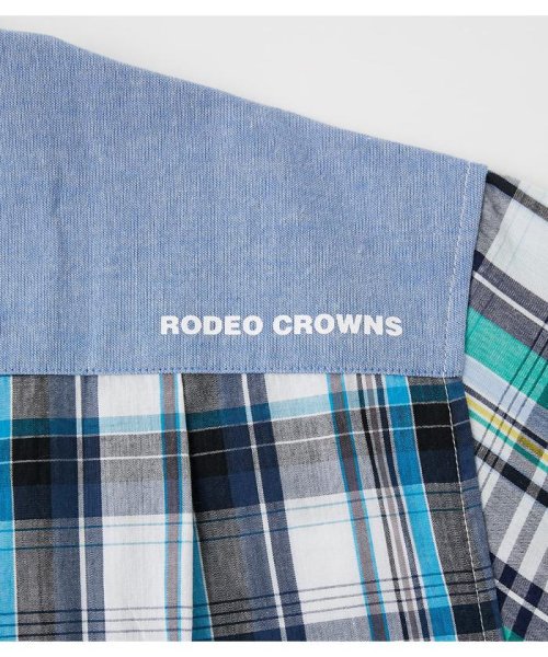 RODEO CROWNS WIDE BOWL(ロデオクラウンズワイドボウル)/ブロッキング チェックシャツ/img06