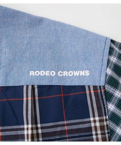 RODEO CROWNS WIDE BOWL(ロデオクラウンズワイドボウル)/ブロッキング チェックシャツ/img21