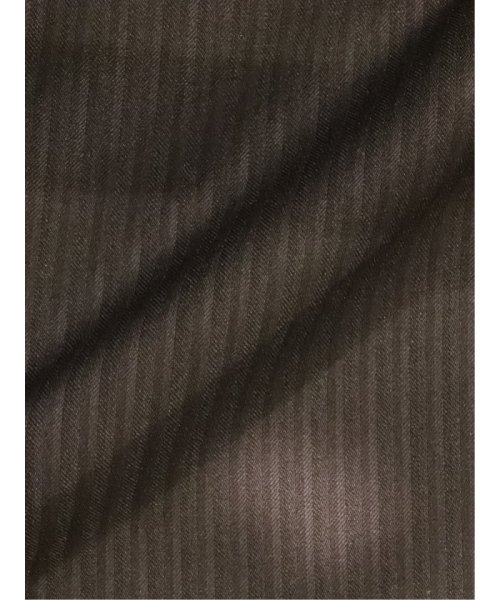 光沢スリムフィット3ピーススーツ シャドーストライプ黒 オム/renoma レノマ