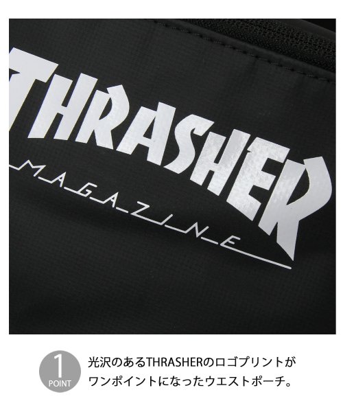 AMS SELECT(エーエムエスセレクト)/THRASHER / スラッシャー / ロゴプリント ターポリン ウエストポーチ / ウエストバッグ/img02