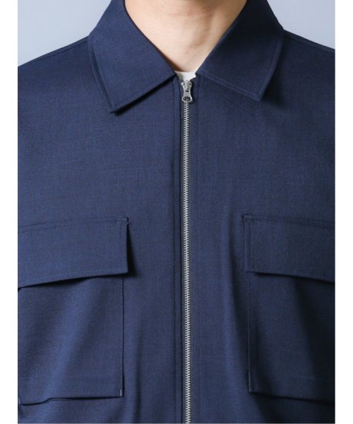 TAKA-Q(タカキュー)/ポリトロ Wポケット半袖ジップシャツ/img05