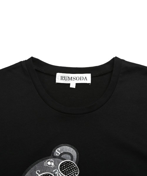 LUXSTYLE(ラグスタイル)/ラインストーンベアプリント半袖Tシャツ/Tシャツ メンズ 半袖 ベア プリント ロゴ クルーネック/img12