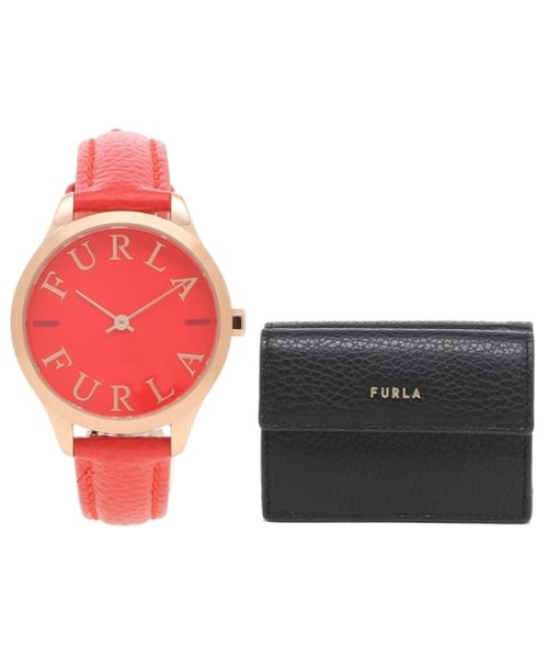 FURLA(フルラ)/フルラ ギフトセット レディース 時計 二つ折り財布 32mm クォーツ レッド ブラック FURLA 1016398 R4251124505 PCY9UNO /img01