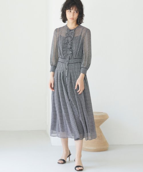 セール ドットプリントタックワンピース アナイ Anayi Magaseek