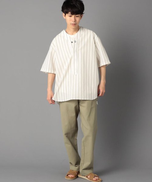 NOLLEY’S goodman(ノーリーズグッドマン)/【Si/エスアイ】Baseball Shirts　ベースボール リネンシャツ ノーカラーリネンシャツ/img08