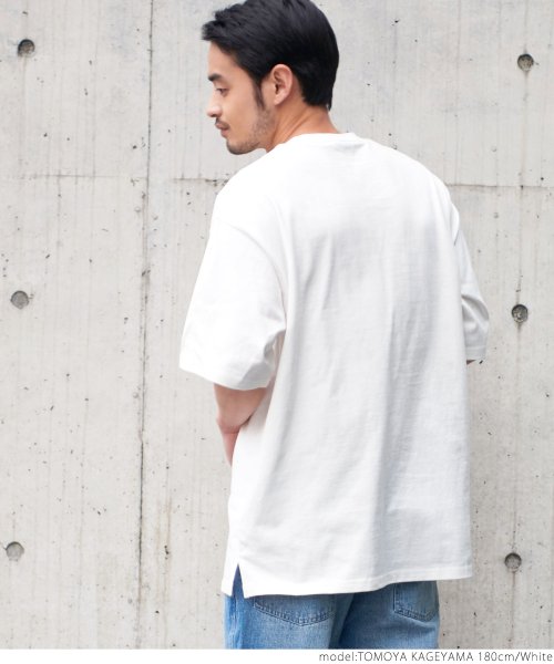 coca(コカ)/【透けない】胸ポケット付きサイドスリットTシャツ/img04