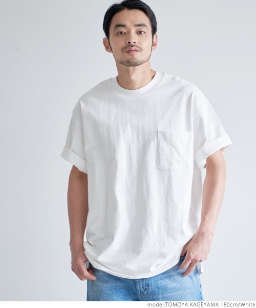 coca(コカ)/【透けない】胸ポケット付きサイドスリットTシャツ/img05