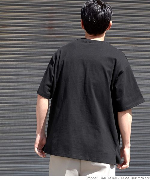coca(コカ)/【透けない】胸ポケット付きサイドスリットTシャツ/img11