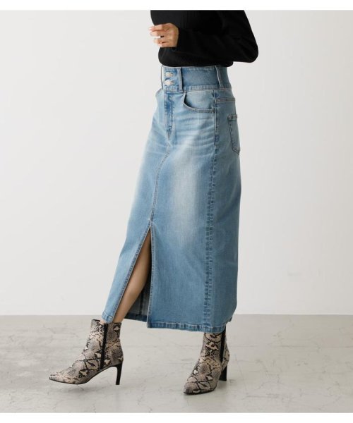 AZUL by moussy(アズールバイマウジー)/HIGH WAIST SLIT DENIM SK ２/img28